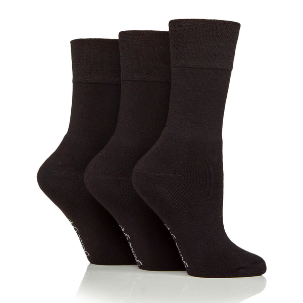 3 Pairs Bamboo Leisure Socks - Black