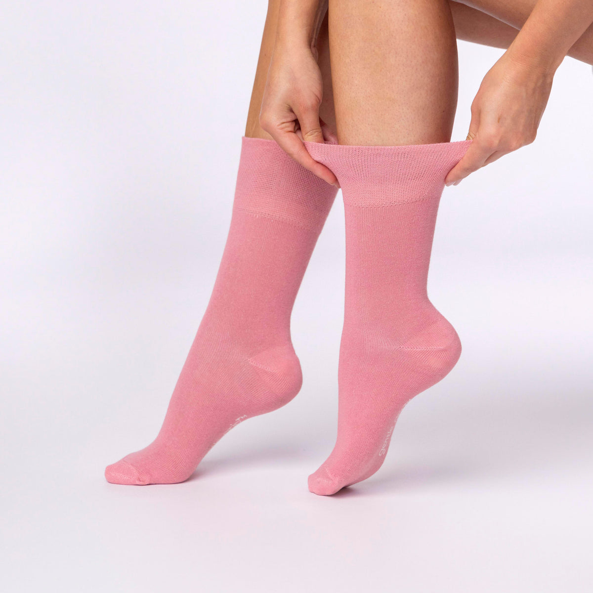 3 Pairs Ladies Plain Cotton Socks - Coral and Coffee