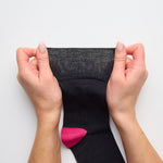 Charger l'image dans la galerie, 3 paires de chaussettes en coton pour femme - Noir et anthracite
