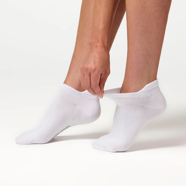 3 Pairs Ladies Cotton Trainer Socks - White