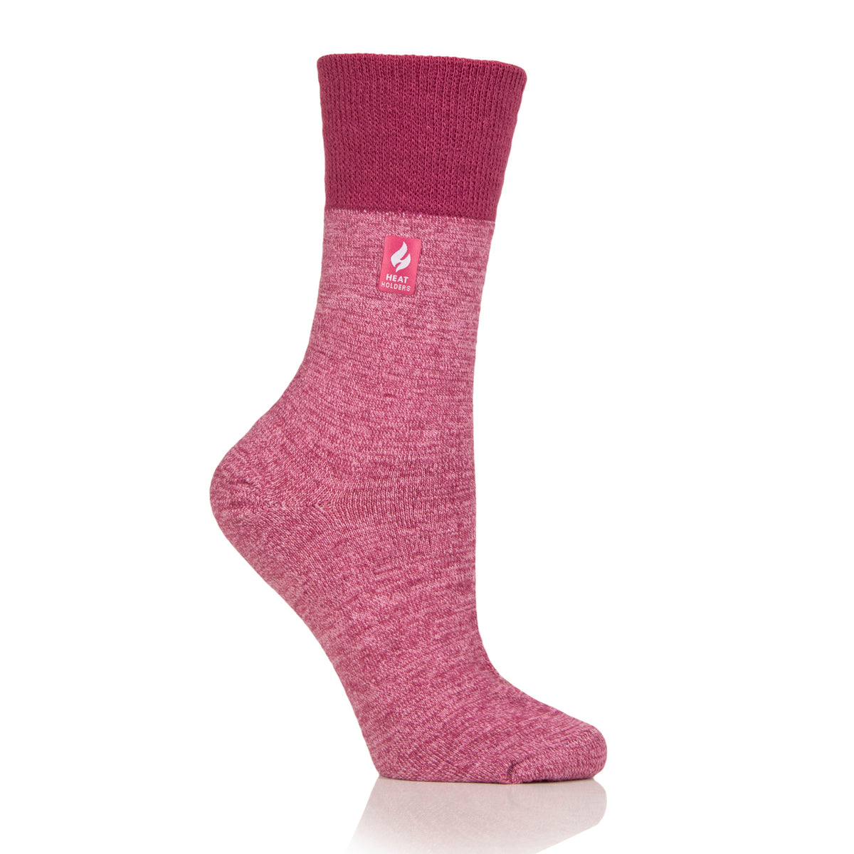 1 Pair Ladies Thermal Socks - Muted Pink