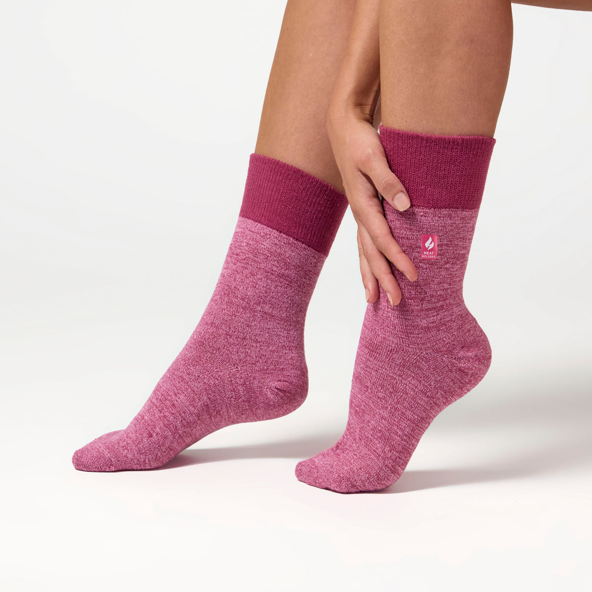1 paire de chaussettes thermiques pour femme - Noir