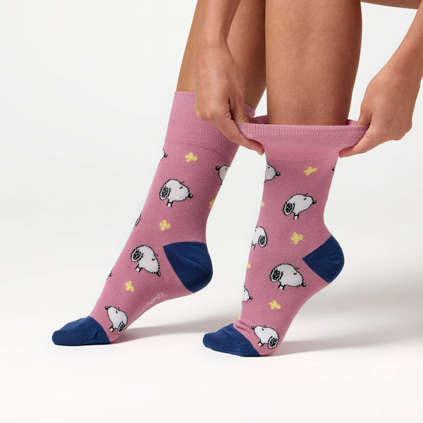 3 Pairs Ladies Licensed Character Cotton Socks - Peanuts