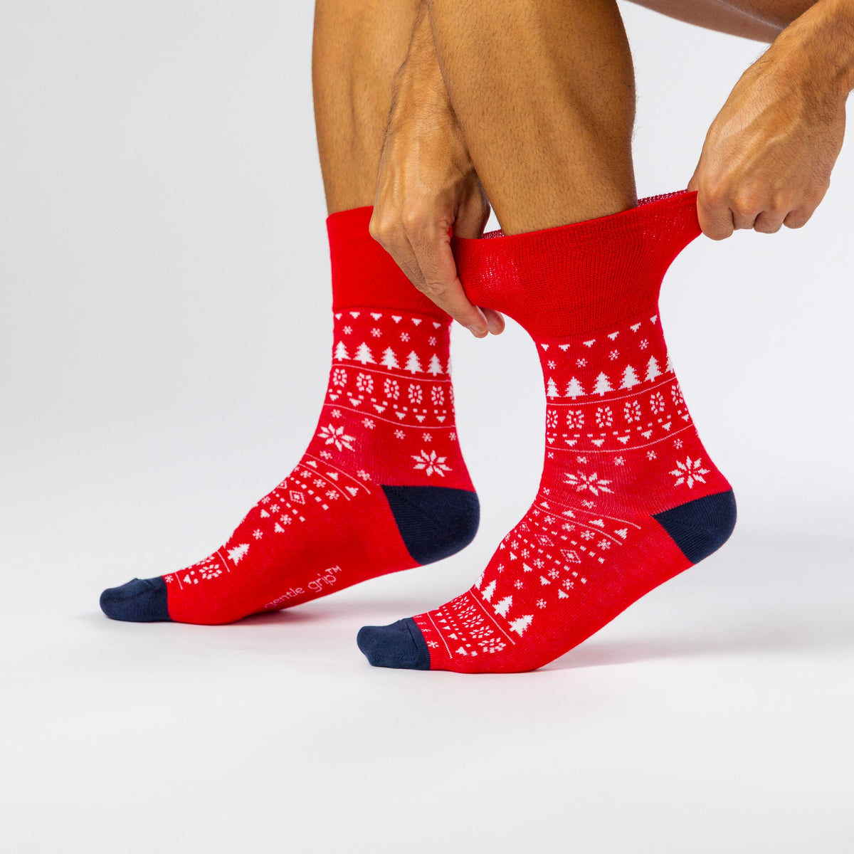 Lot de 3 paires de chaussettes de Noël amusantes pour homme - Motif jacquard