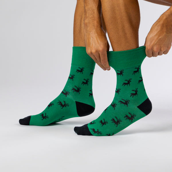 Lot de 3 paires de chaussettes de Noël amusantes pour homme - Icônes festives