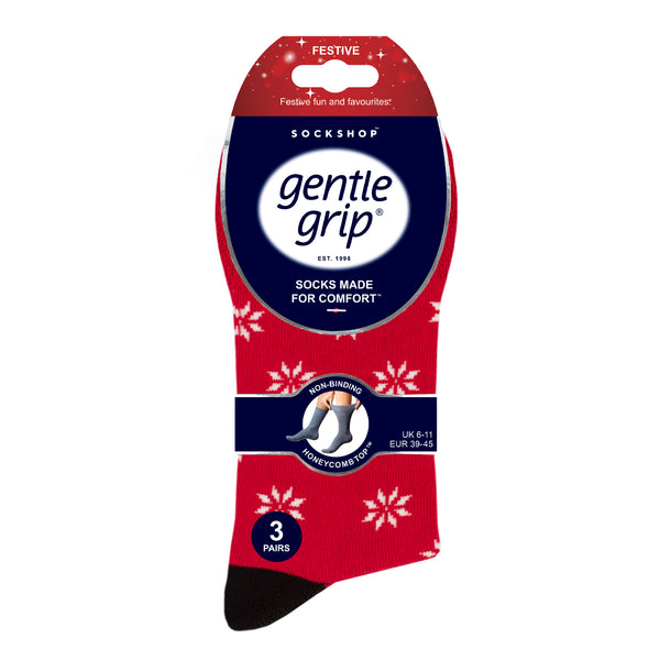 3 Pairs Men's Fun Feet Christmas Socks - Festive Icons