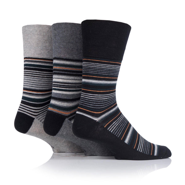 3 Pairs Men's Bigfoot Cotton Socks - Deco Noir