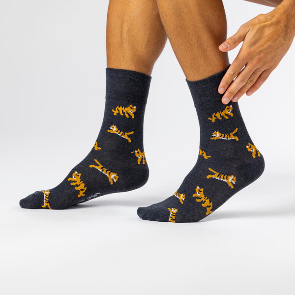 Lot de 3 paires de chaussettes amusantes en coton pour homme - Born Free