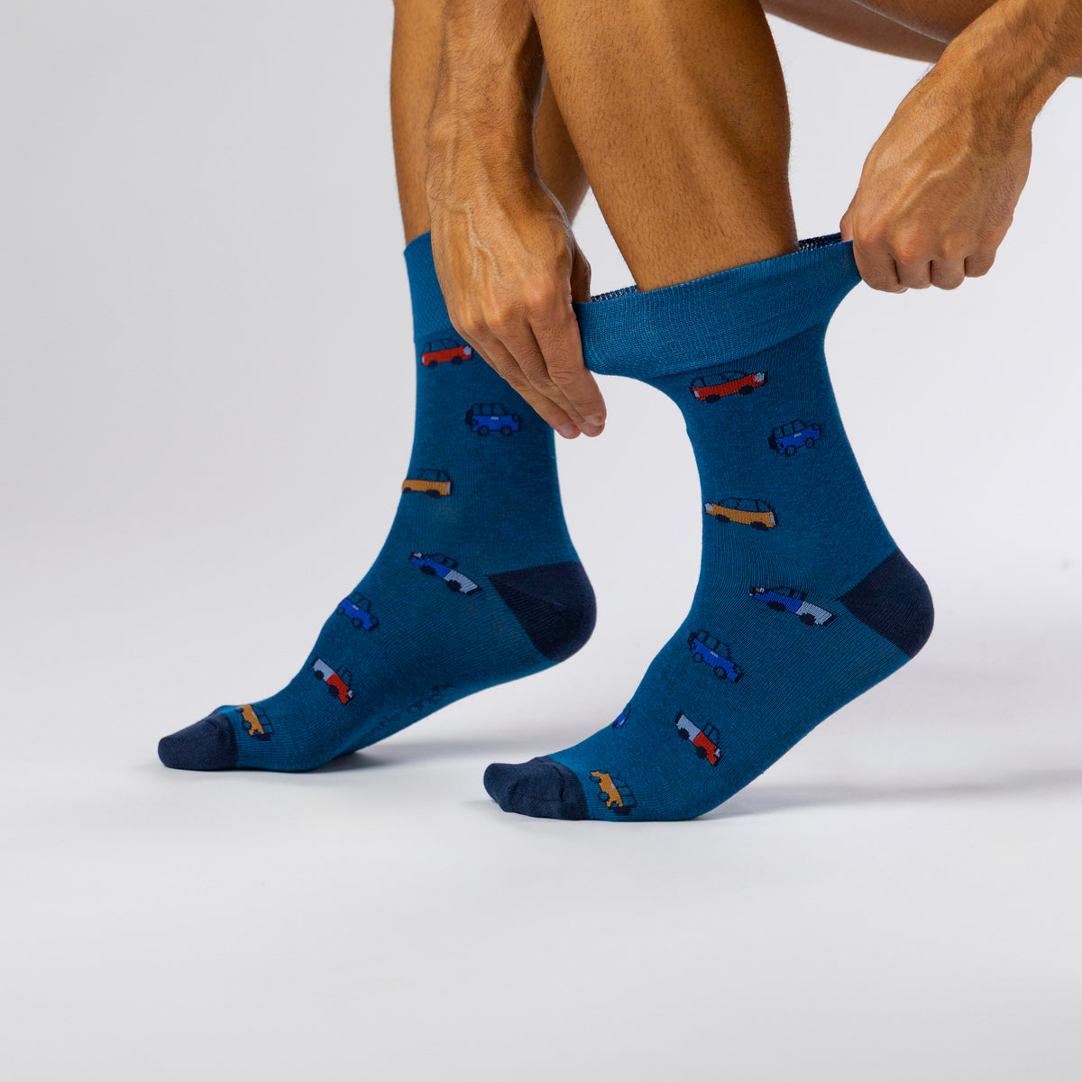 Lot de 3 paires de chaussettes amusantes en coton pour homme - Véhicules