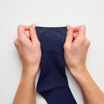 Charger l'image dans la galerie, 3 paires de chaussettes unies en coton pour homme - Bleu marine
