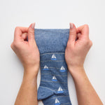Load image into Gallery viewer, 3 Pairs Mens Holiday Cotton Socks - Anchor
