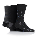 Charger l&#39;image dans la galerie, 3 paires de chaussettes en coton pour homme - Notes de musique
