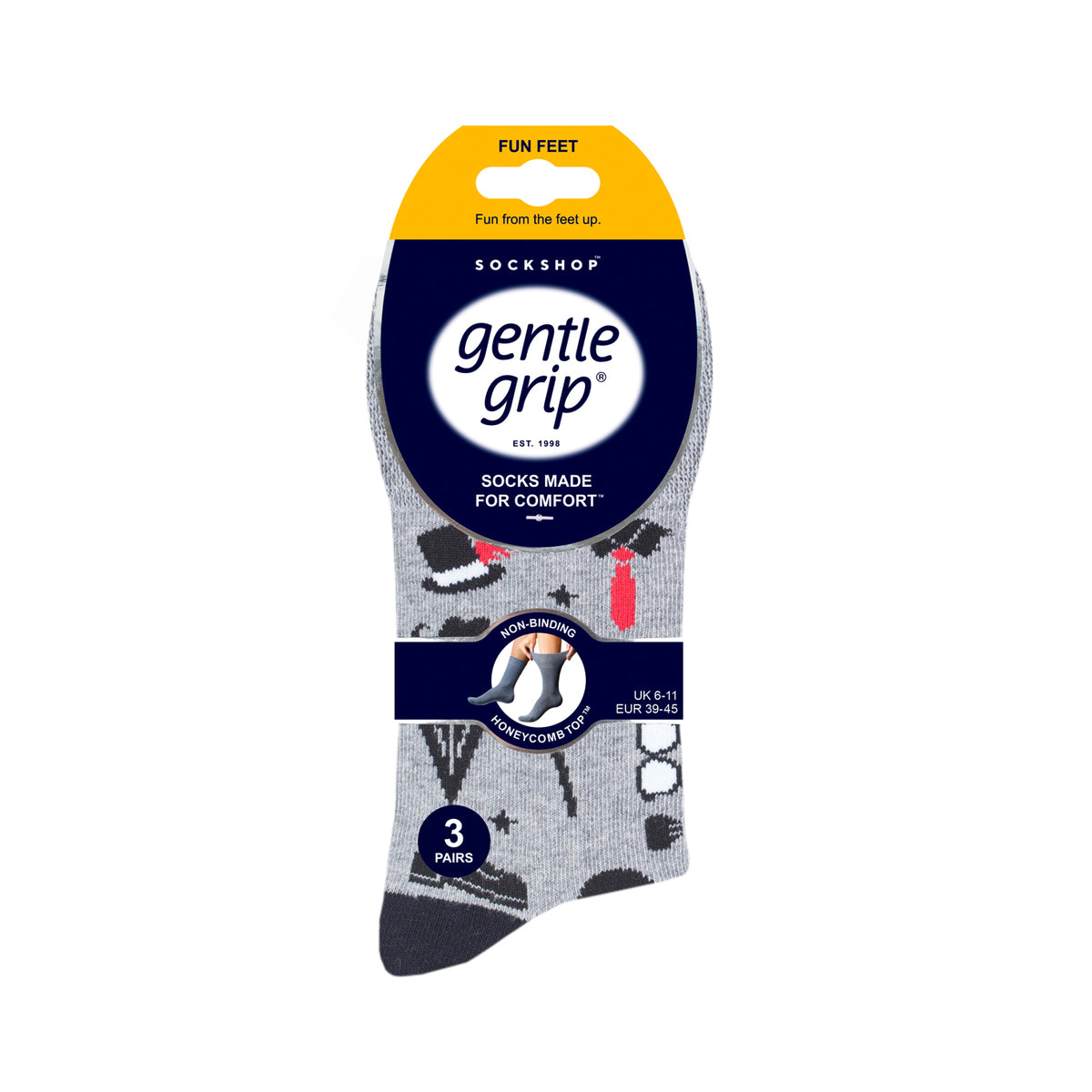 Lot de 3 paires de chaussettes en coton pour homme - Gentleman