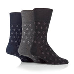 Load image into Gallery viewer, 3 Pairs Men&#39;s Twilight Cotton Socks - Black/Navy/Charcoal
