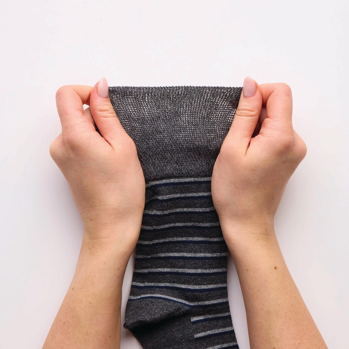 Lot de 3 paires de chaussettes en coton à rayures variées pour homme Litha - Mélange noir