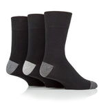 Charger l&#39;image dans la galerie, Lot de 3 paires de chaussettes en coton Apex pour homme - Noir
