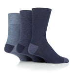 Charger l&#39;image dans la galerie, Lot de 3 paires de chaussettes en coton Apex pour homme - Bleu marine
