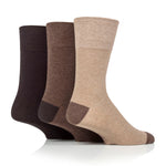 Charger l&#39;image dans la galerie, Lot de 3 paires de chaussettes en coton Apex pour homme - Marron
