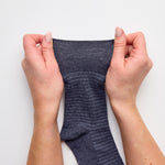 Charger l'image dans la galerie, Lot de 3 paires de chaussettes en coton à fines rayures Nova pour homme - Bleu marine/denim
