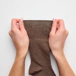 Charger l'image dans la galerie, Lot de 3 paires de chaussettes en coton à fines rayures Nova pour homme - Marron/Naturel
