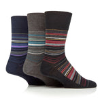 Load image into Gallery viewer, 3 Pairs Men&#39;s Cotton Socks - Homestead Stripe

