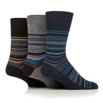 Load image into Gallery viewer, 3 Pairs Men&#39;s Cotton Socks - Micro Stripes
