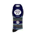 Load image into Gallery viewer, 3 Pairs Men&#39;s Cotton Socks -  Milano Stripe Black Mix
