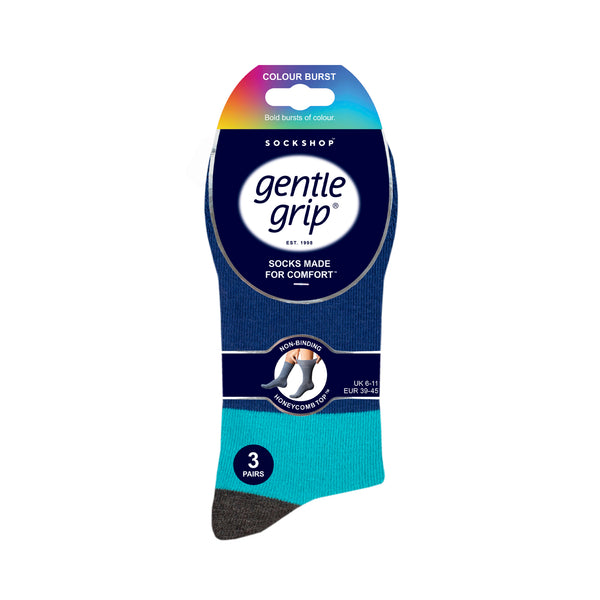 Lot de 3 paires de chaussettes en coton pour homme, motif éclatant de couleurs