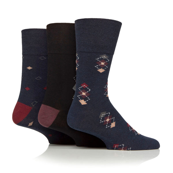 3 paires de chaussettes en coton pour homme – Argyle modernisé