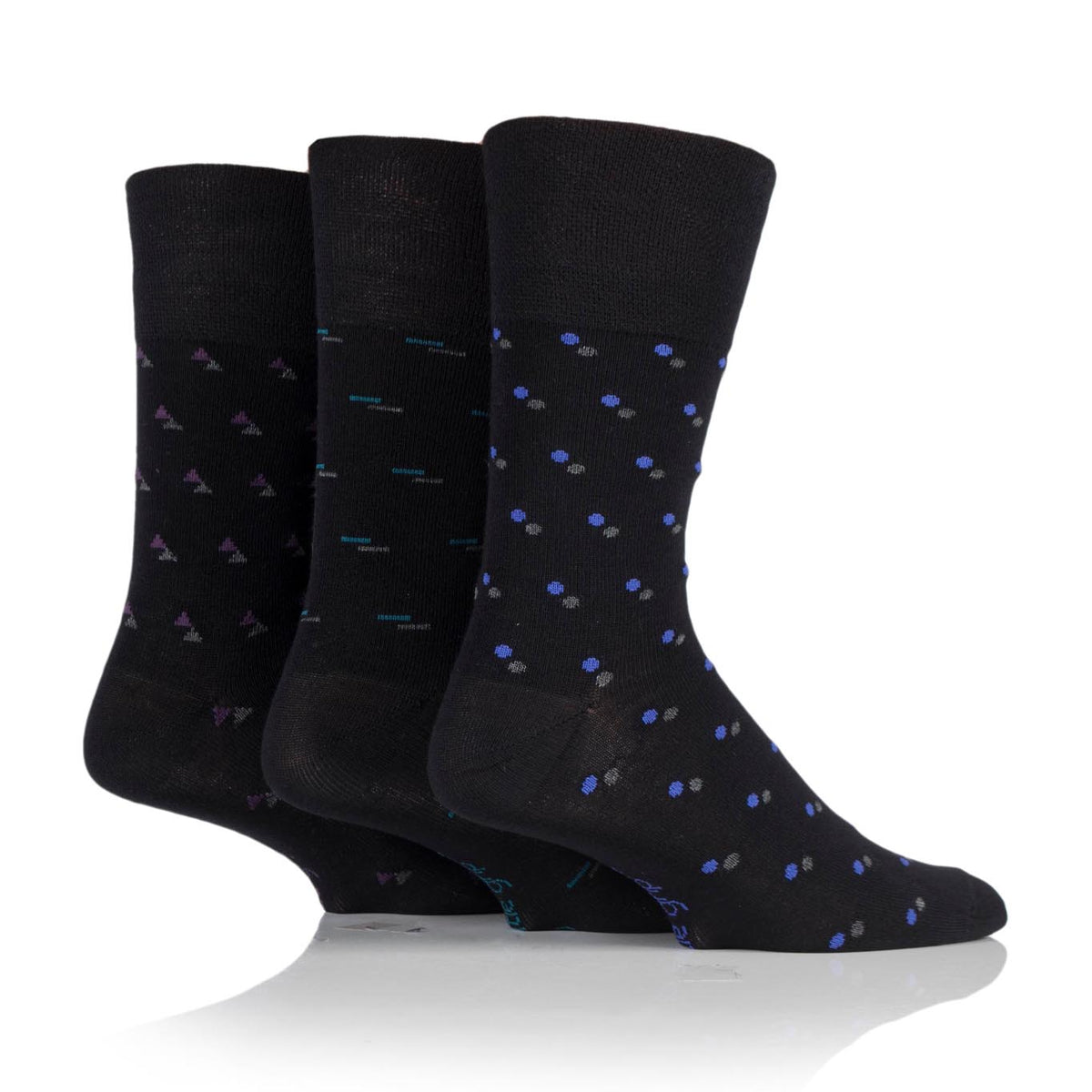 3 paires de chaussettes en bambou pour homme - Costume noir monochrome