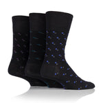 Charger l&#39;image dans la galerie, 3 paires de chaussettes en bambou pour homme - Costume noir monochrome
