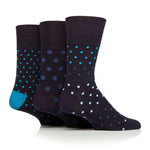 Charger l&#39;image dans la galerie, Lot de 3 paires de chaussettes en bambou pour homme – Éclipse bleu marine
