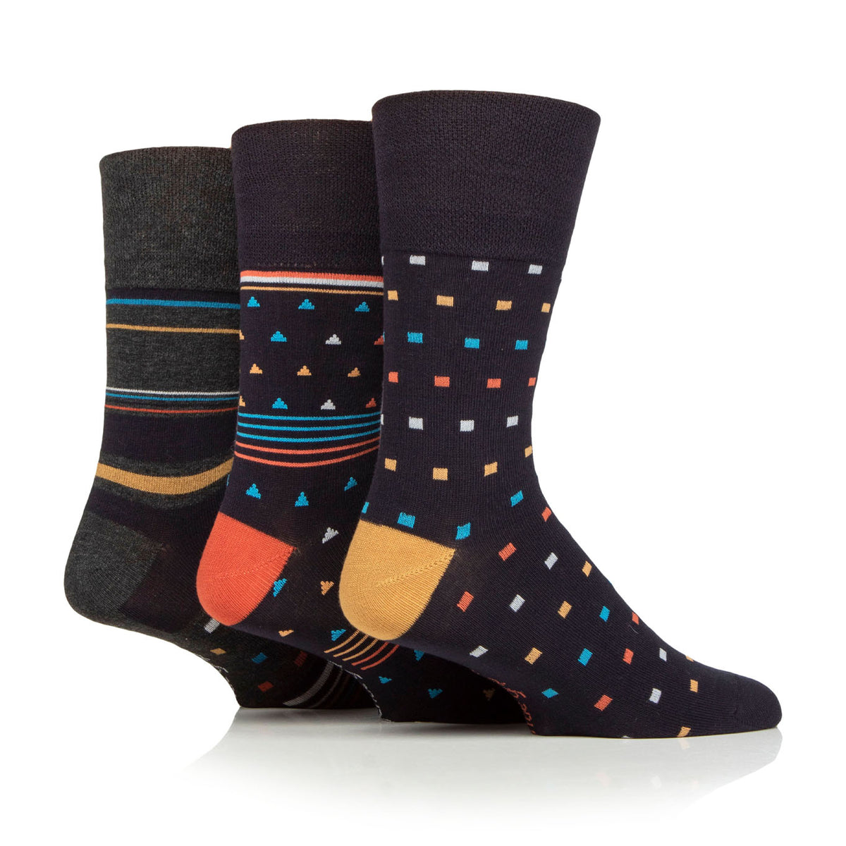 3 paires de chaussettes en bambou pour homme – Mustard Metropolis