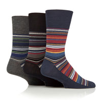 3 Pairs Men's Bamboo Socks - Micro Stripe