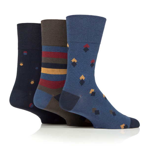 3 paires de chaussettes en bambou pour homme – Rayures Mirage