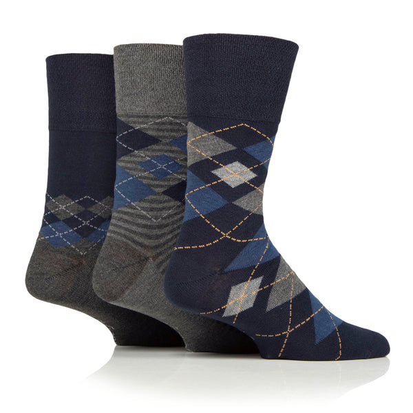 3 paires de chaussettes en bambou pour homme – Rayures Mirage