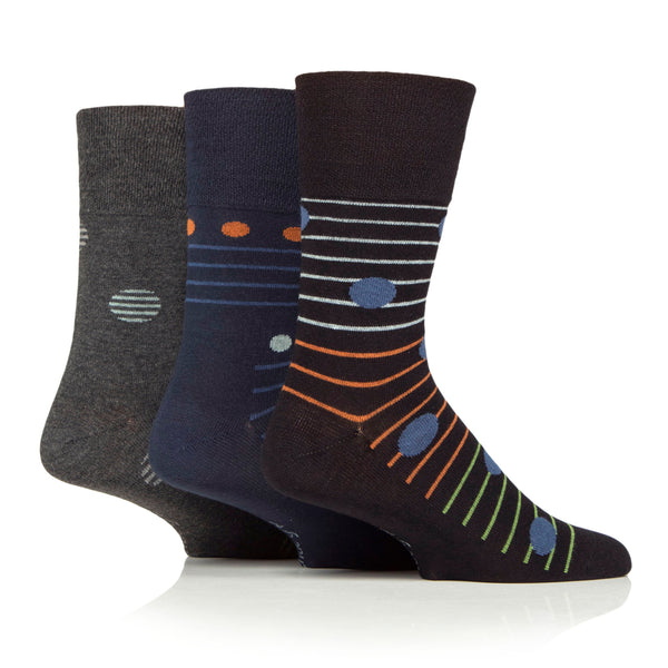 3 paires de chaussettes en bambou pour homme – Rayures Mirage