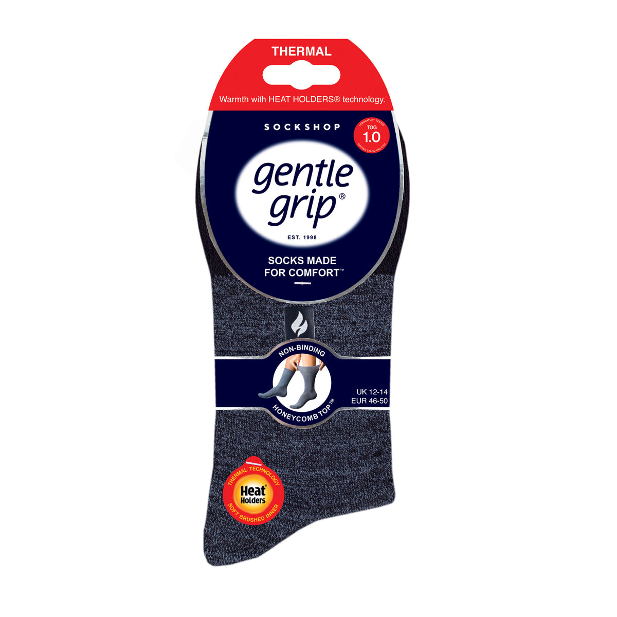 1 paire de chaussettes thermiques pour homme - Noir