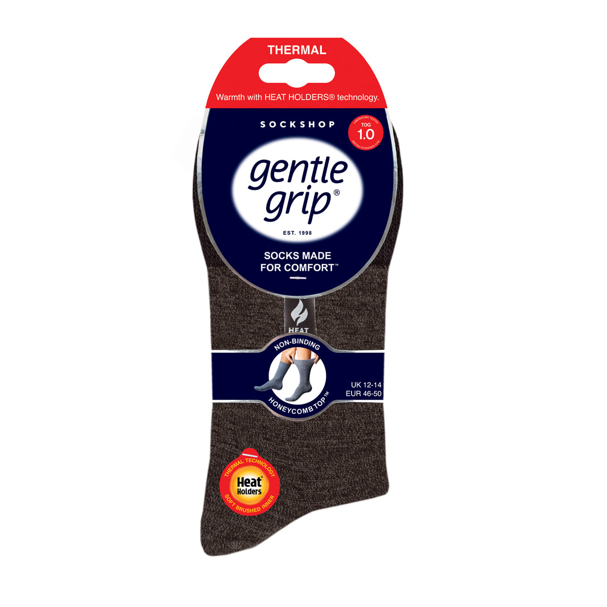 1 Pair Mens  Bigfoot Thermal Socks - Charcoal / Grey