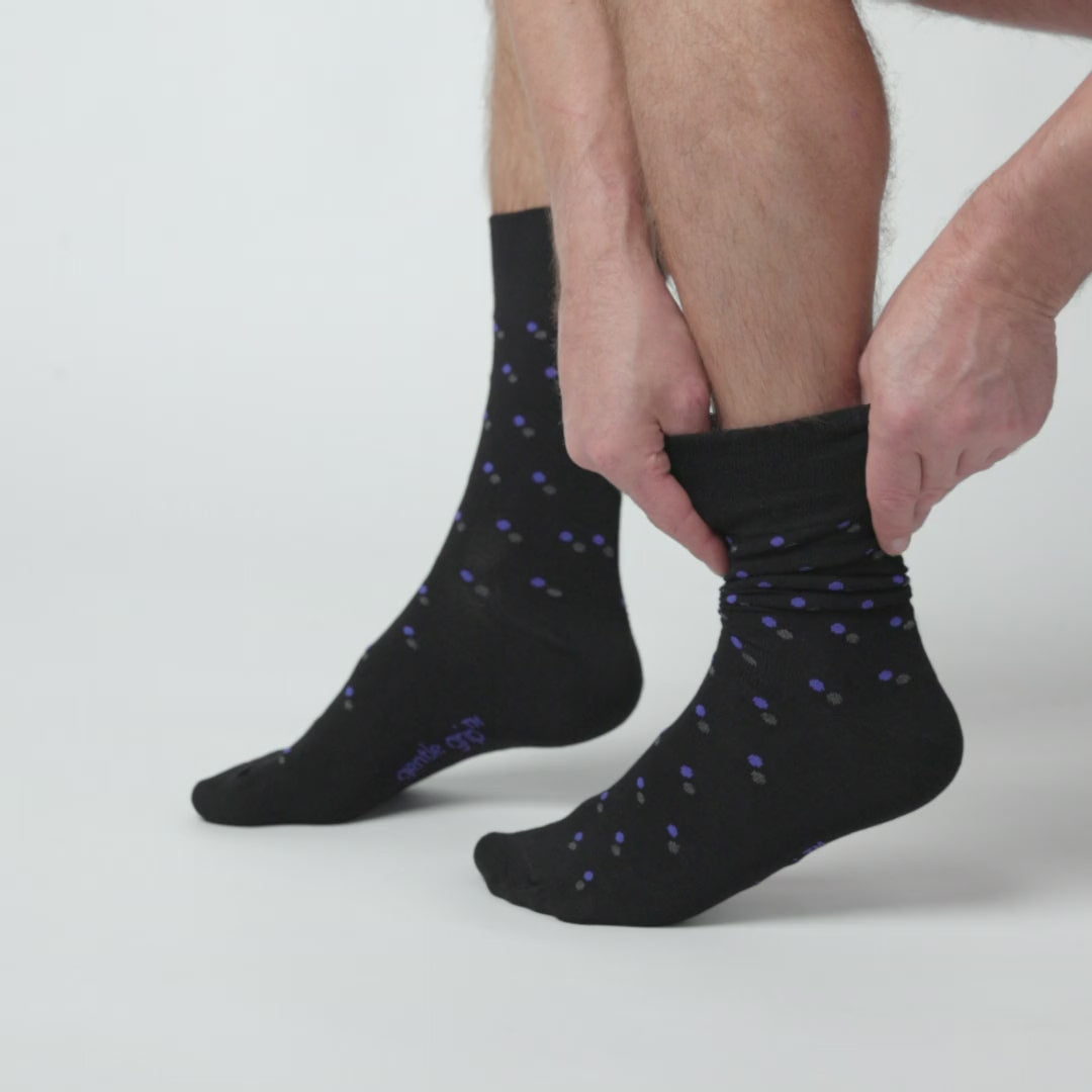 3 paires de chaussettes en bambou pour homme - Costume noir monochrome