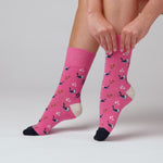Charger et lire la vidéo dans la visionneuse de la Galerie, Lot de 3 paires de chaussettes amusantes en coton pour femme - Nature
