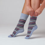 Charger et lire la vidéo dans la visionneuse de la Galerie, 3 paires de chaussettes en coton pour femme – Intellect Navy/Denim
