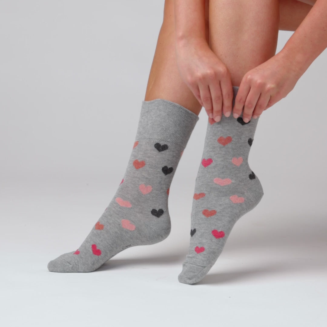 3 paires de chaussettes en coton pour femme - Reine de cœur