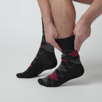 Charger et lire la vidéo dans la visionneuse de la Galerie, Lot de 3 paires de chaussettes Bigfoot en coton pour homme – Argyle noir
