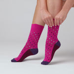 Load and play video in Gallery viewer, 3 Pairs Ladies Cotton Socks - Neutral/Pink
