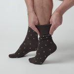 Load and play video in Gallery viewer, 3 Pairs Men&#39;s Cotton Socks - Suit Brown
