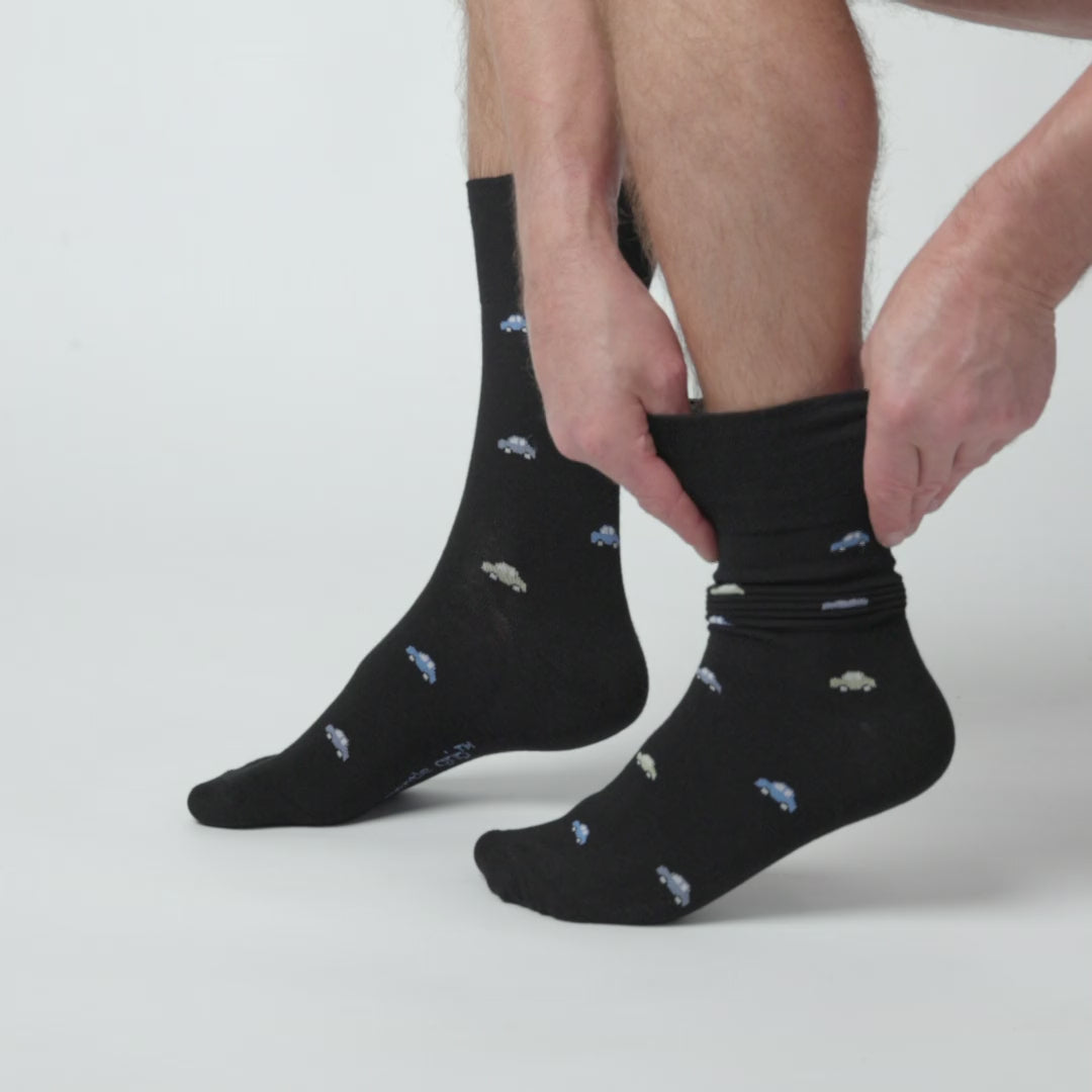 3 Pairs Men's Cotton Socks - Transport