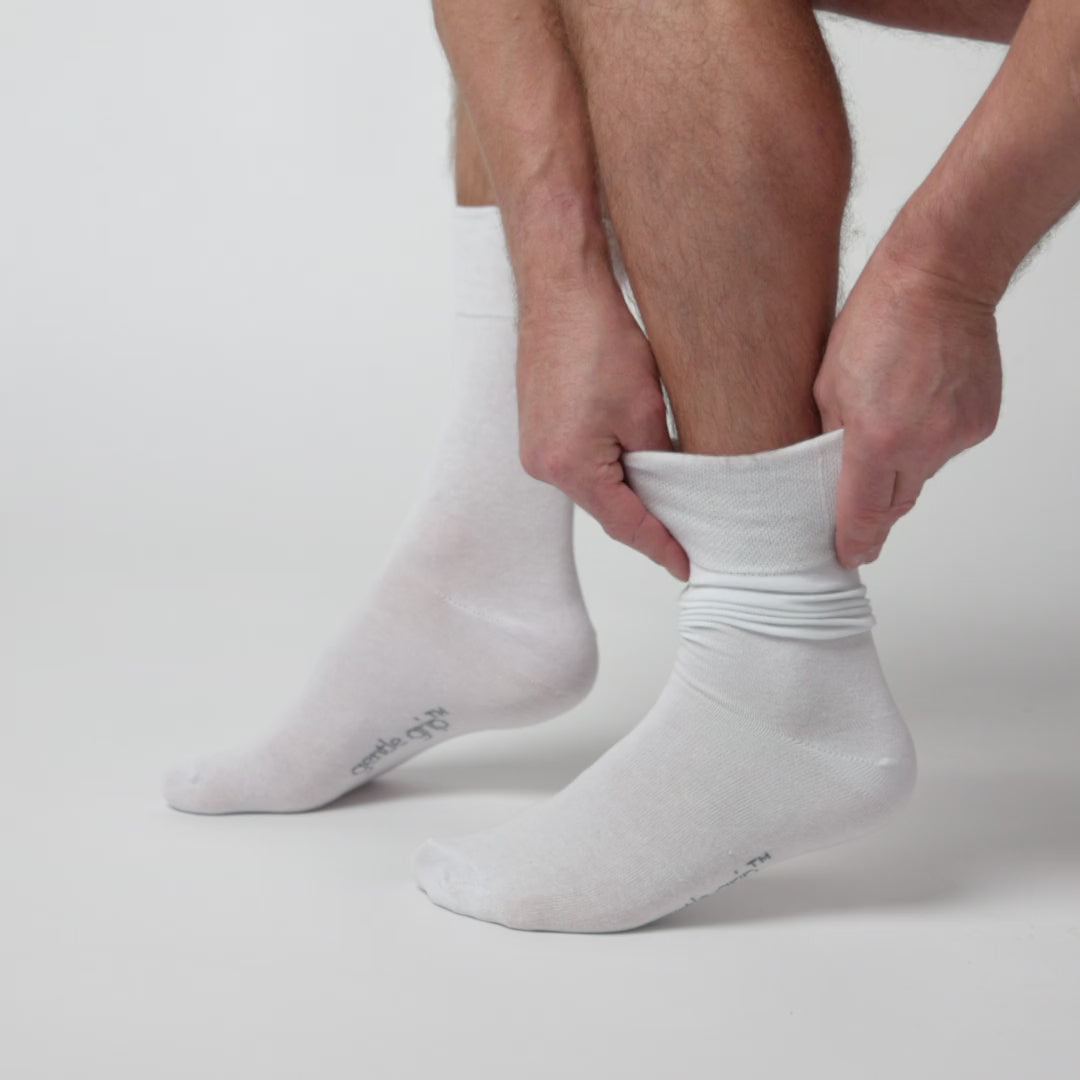 3 paires de chaussettes unies en coton pour homme - Blanc