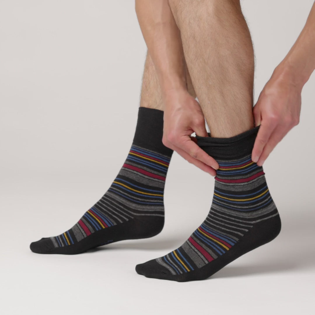 3 Pairs Men's Cotton Socks - Contemporary Ensemble