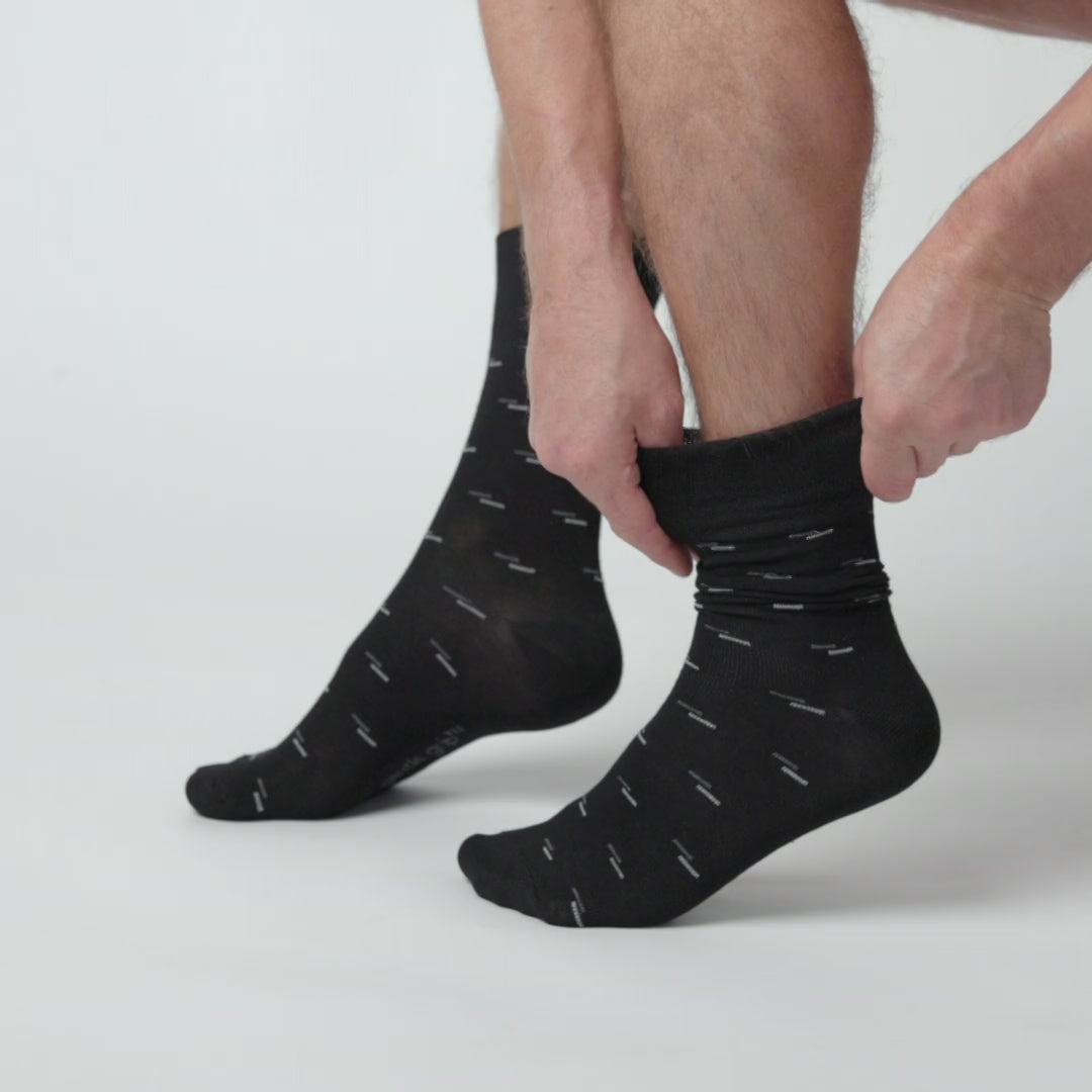 3 Pairs Men's Bamboo Socks - Suit Black